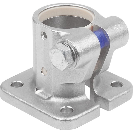 Kipp Tube Clamp W. Foot For Linear Actuator, Type=30, Stainless Steel 1.4308 Electropolished K0499.130